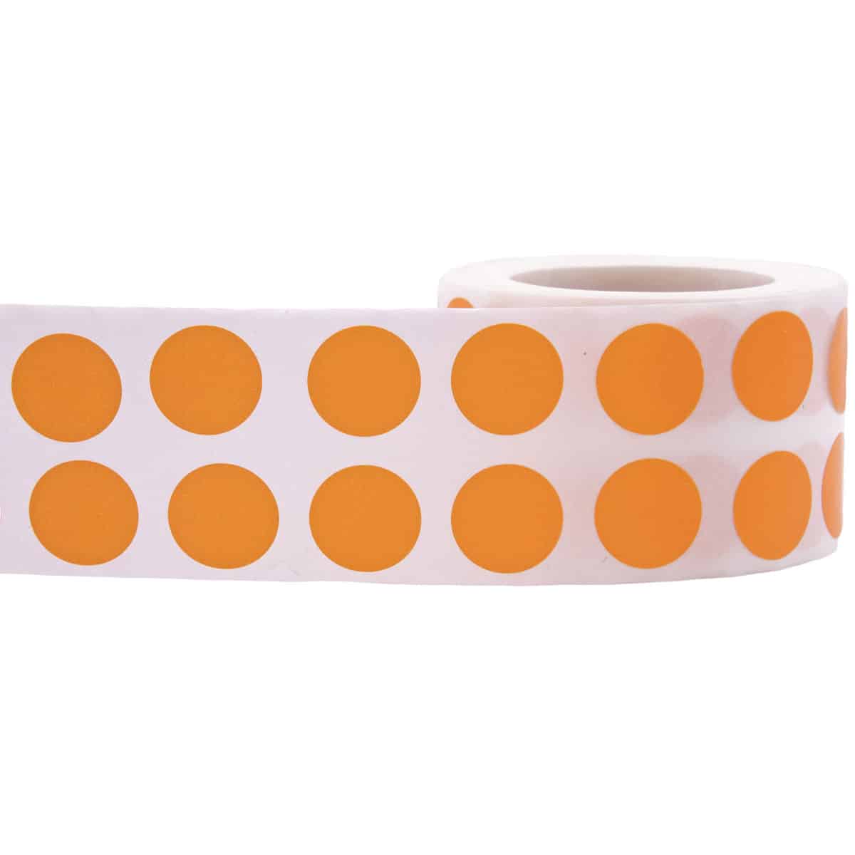 Small Orange Dot Stickers 1/2" Round