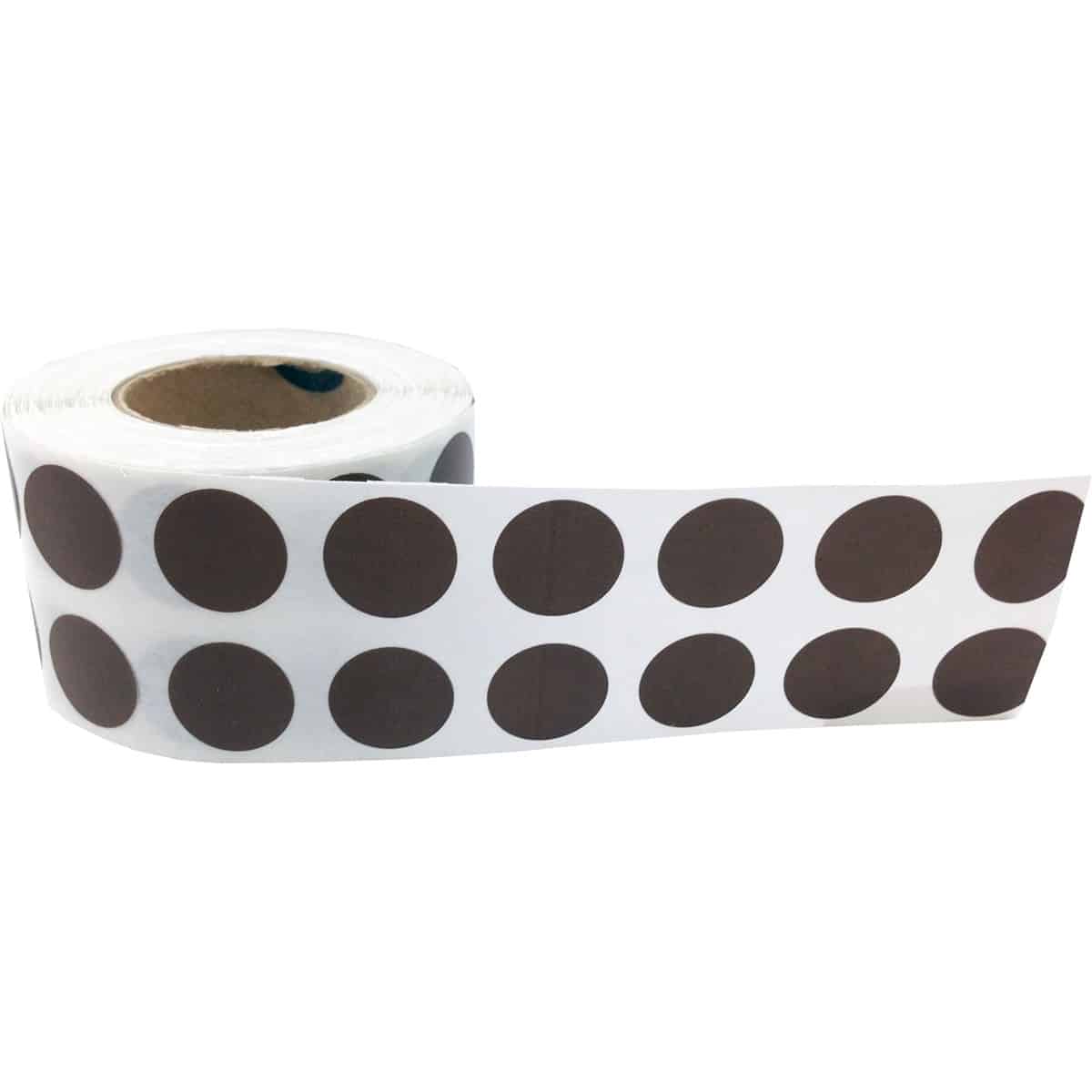 Small Brown Dot Stickers 1/2" Round