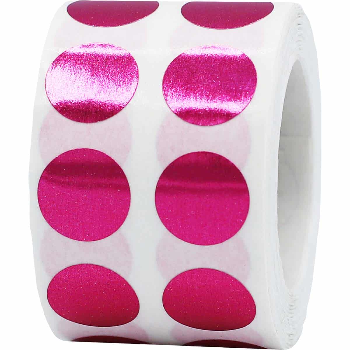 Small Metallic Rose Dot Stickers 1/2" Round