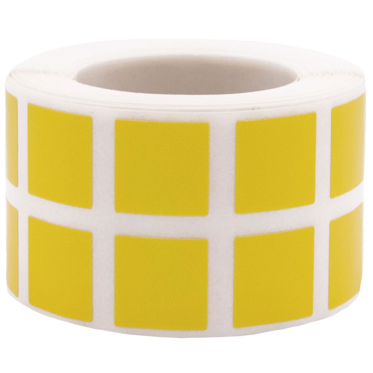 Small Yellow Colored Stickers 1/2" Square