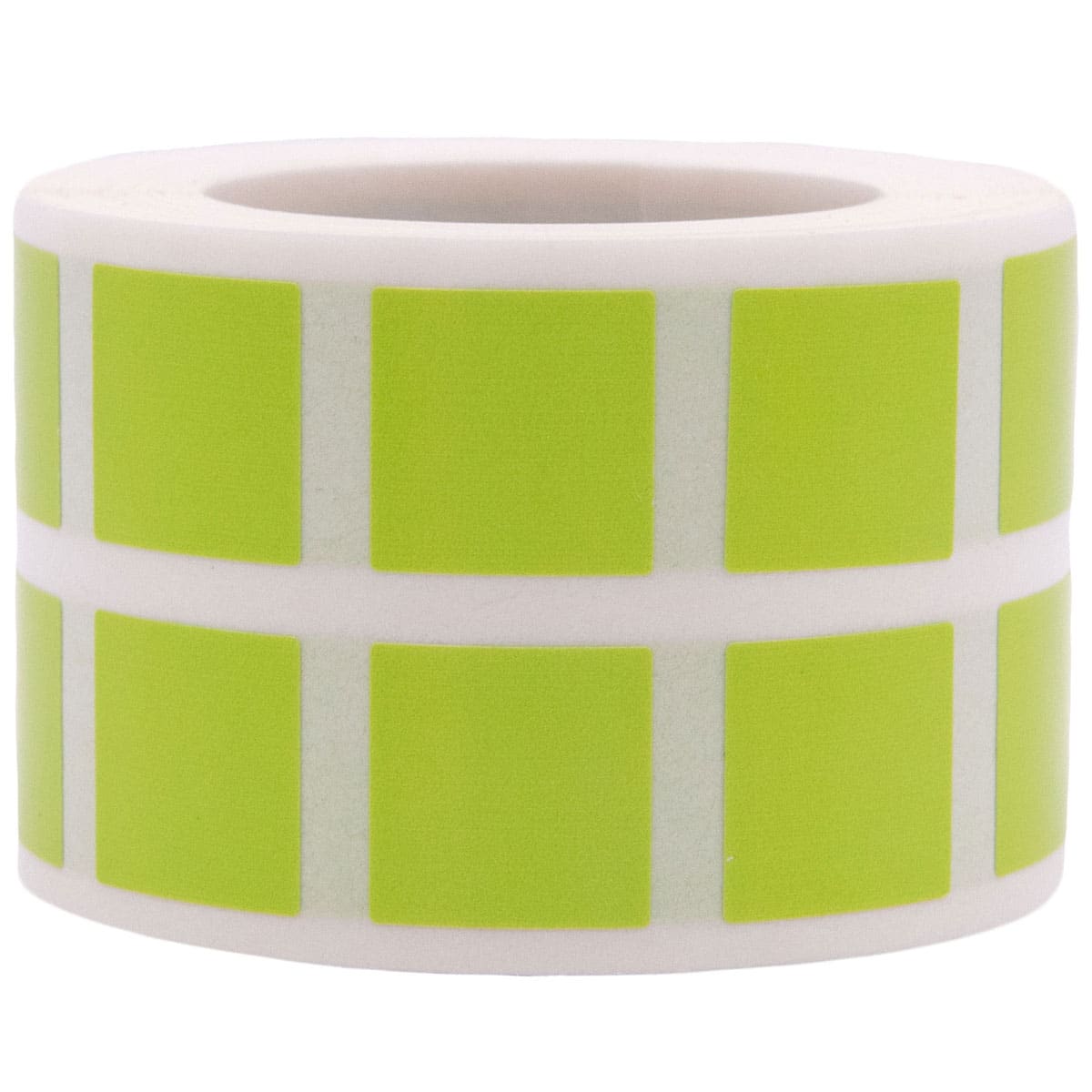 Small Hot Green Stickers 1/2" Square