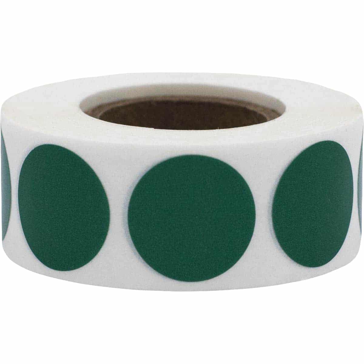 Green Color Code Labels 3/4" Round