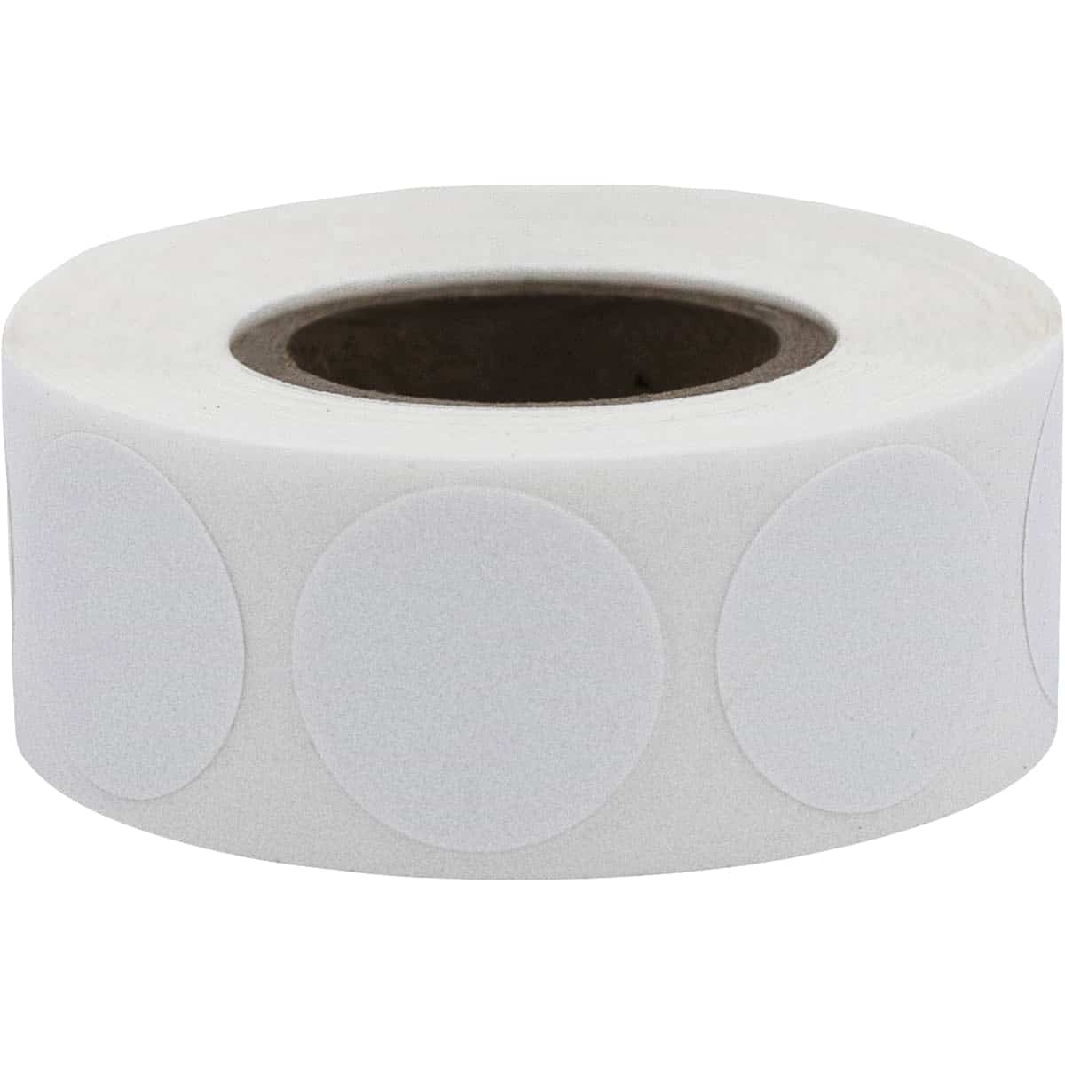 White Color Code Labels 3/4" Round