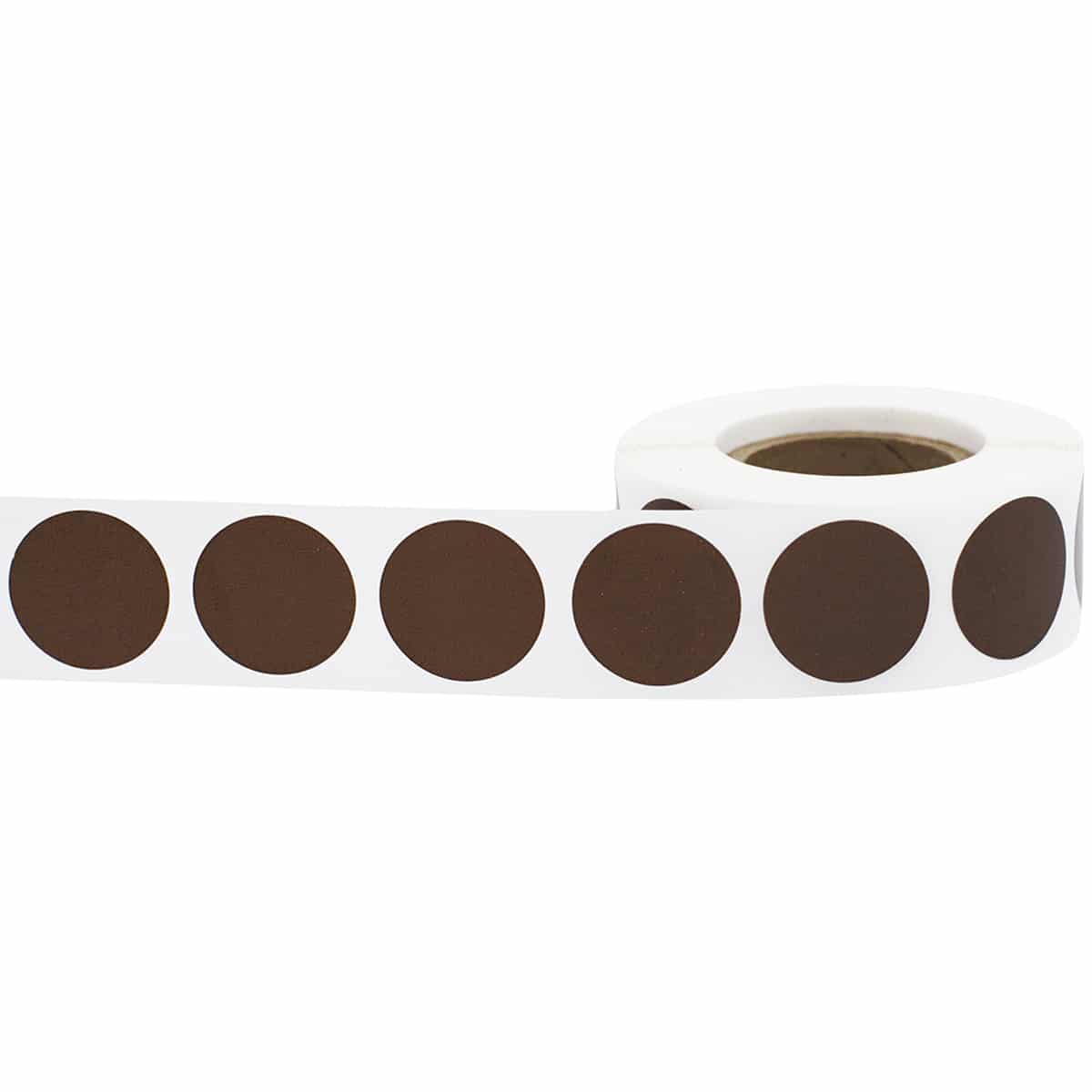 Brown Color Code Labels 3/4" Round