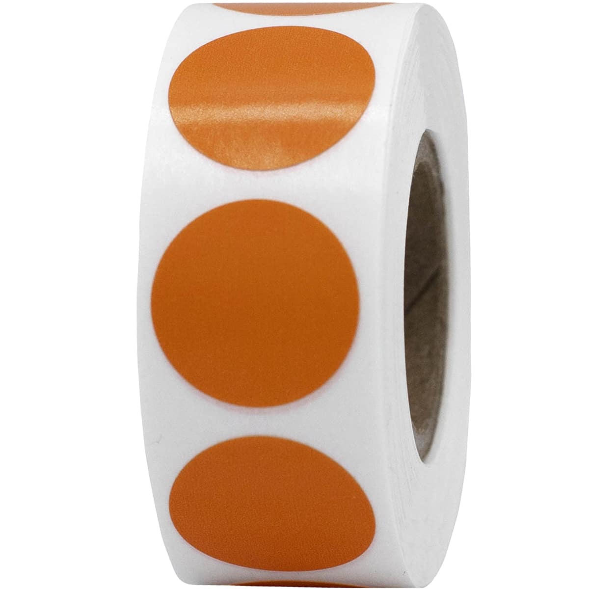 Orange Color Code Labels 3/4" Round