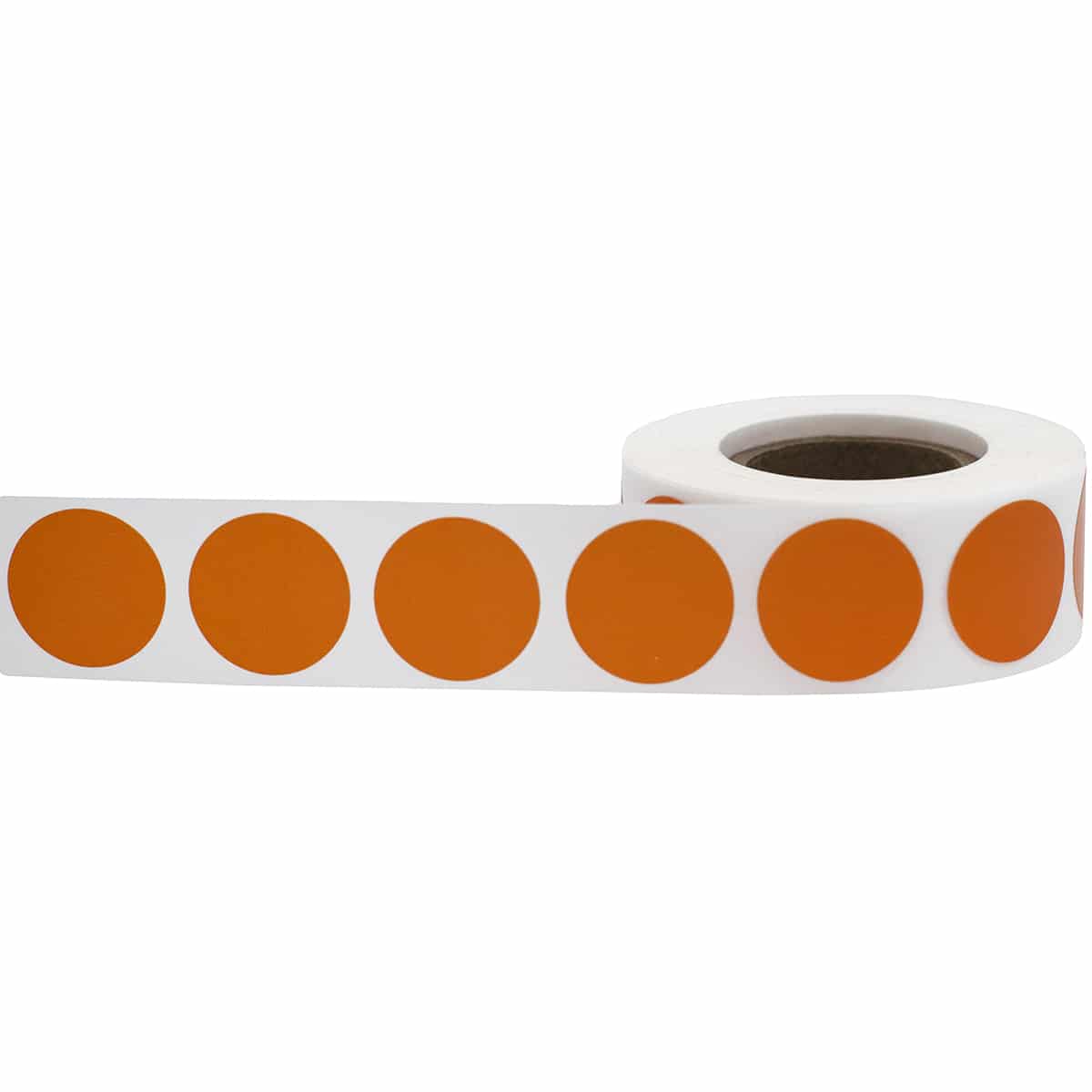 Orange Color Code Labels 3/4" Round