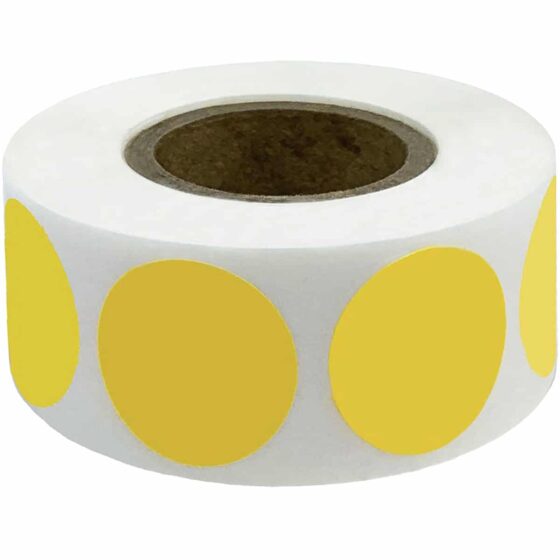 Yellow Color Code Labels 3/4