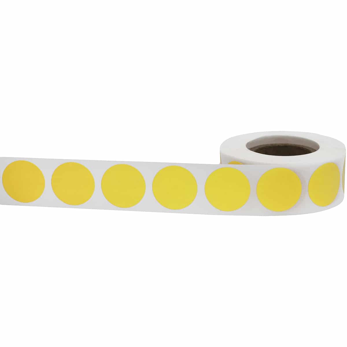 Yellow Color Code Labels 3/4" Round