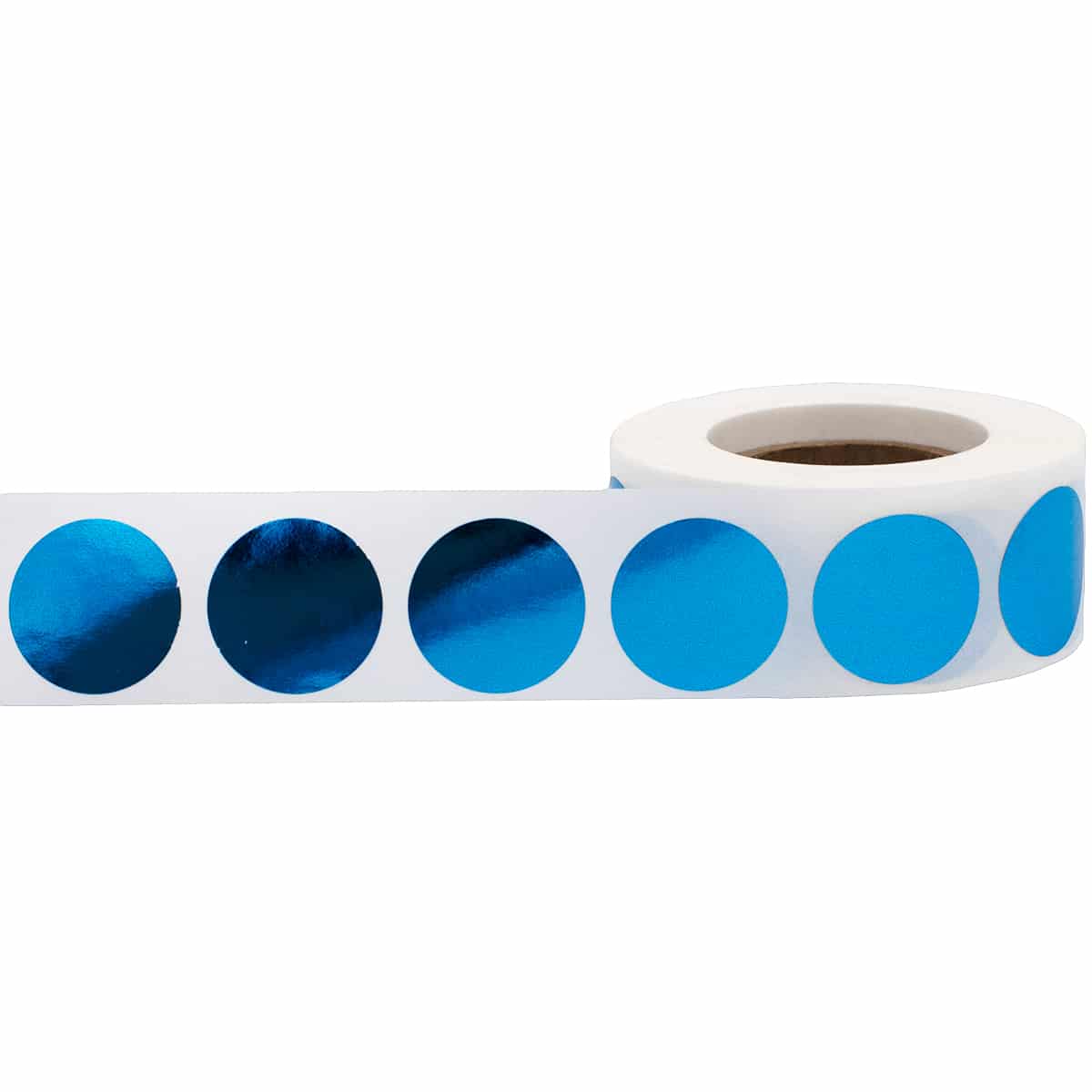 Metallic Blue Labels 3/4" Round