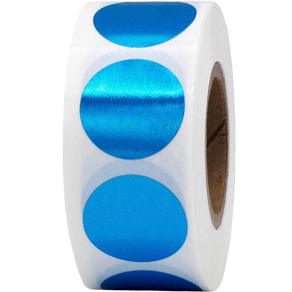 Metallic Blue Labels 3/4" Round