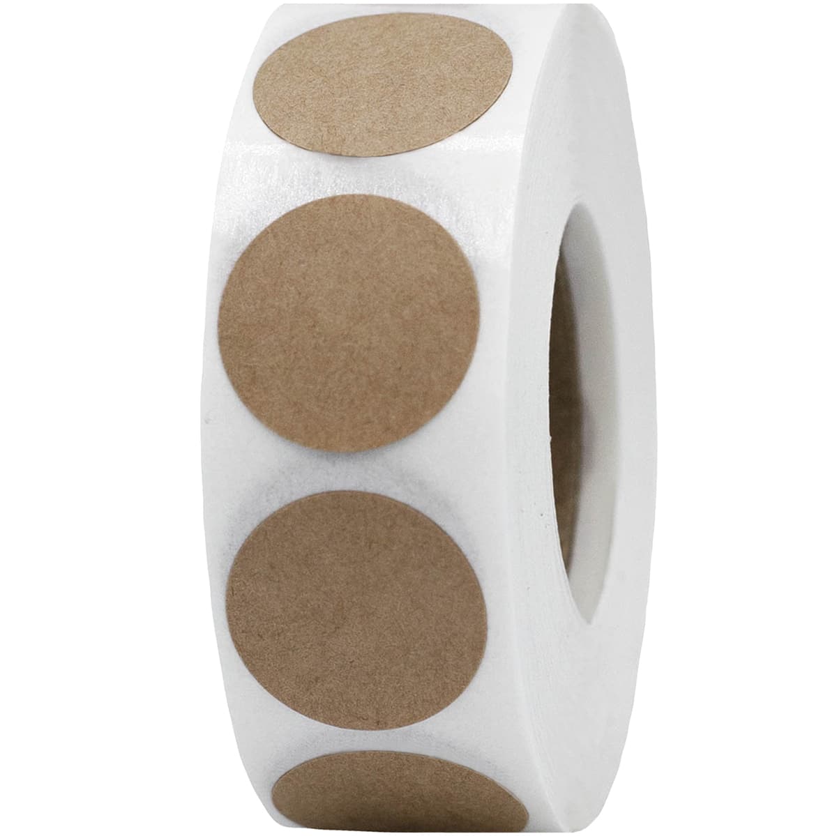 Natural Kraft Color Code Labels 3/4" Round