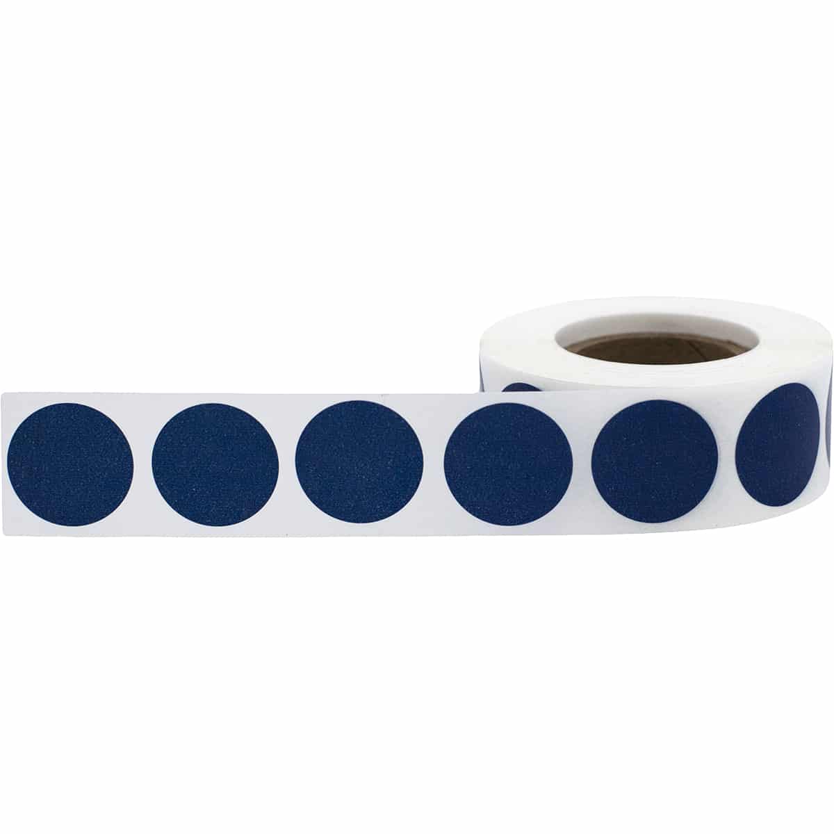 Navy Blue Color Code Labels 3/4" Round