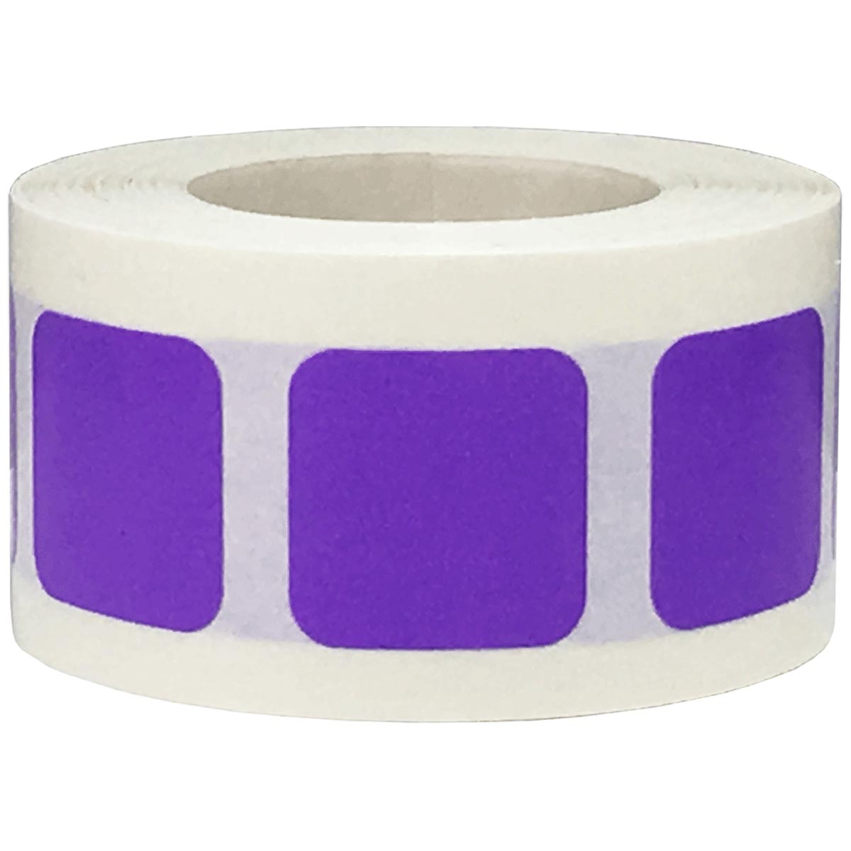 Purple Colored Labels 3/4" Square