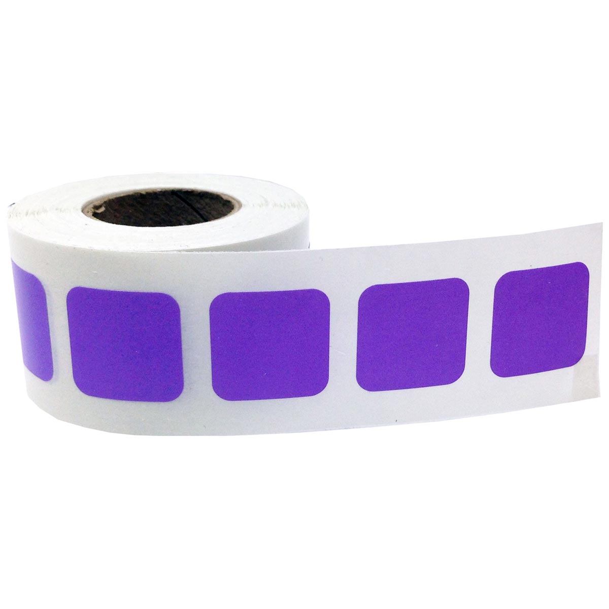 Purple Colored Labels 3/4" Square