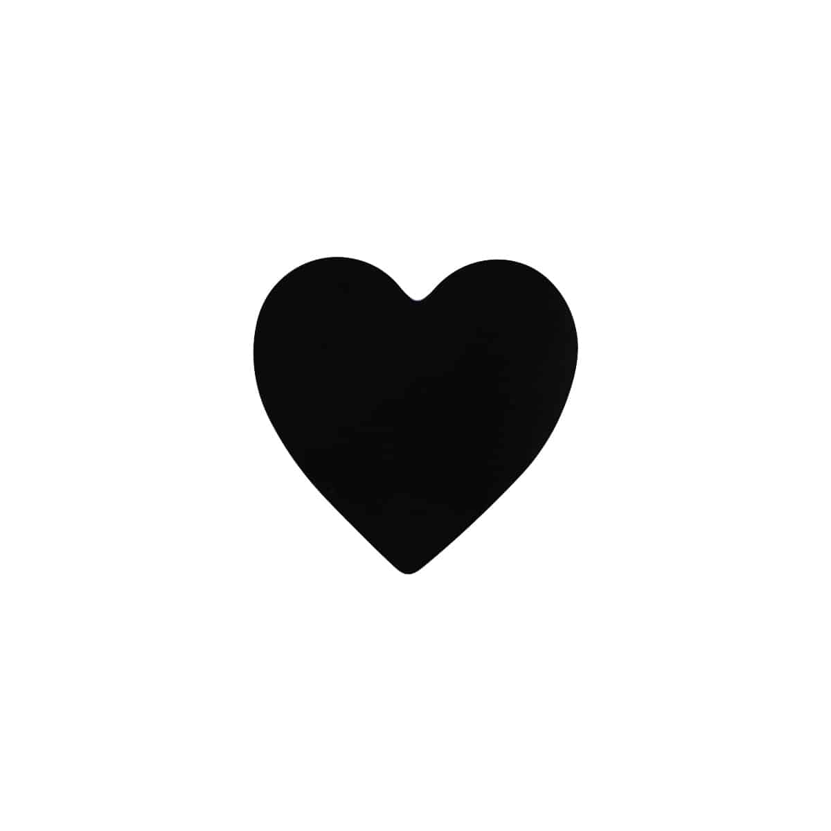 Black Heart Stickers 3/4 Inch