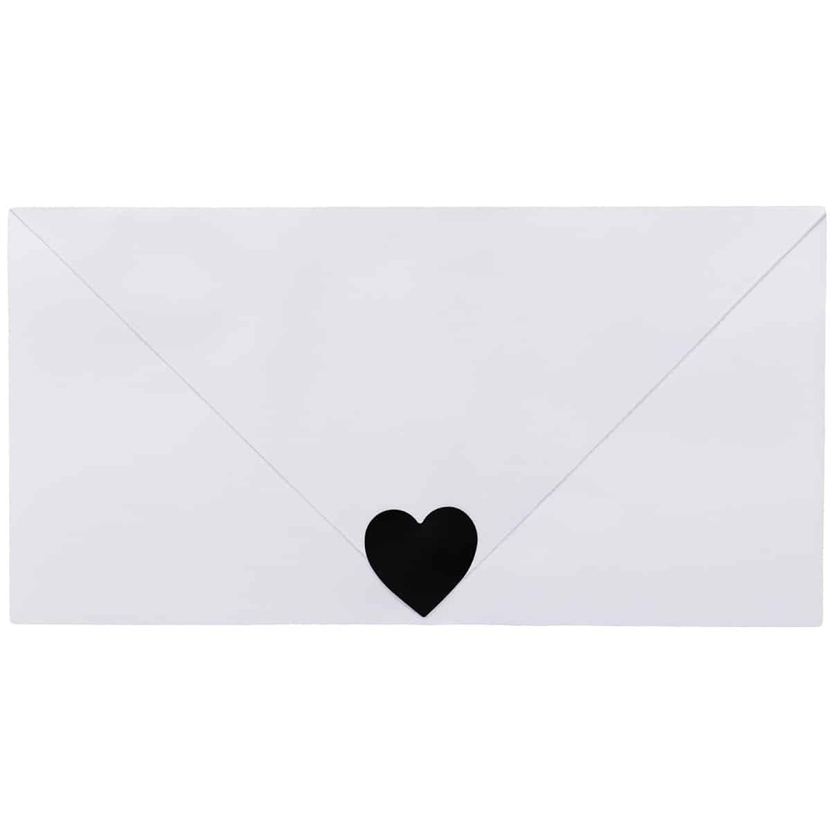 Black Heart Stickers 3/4 Inch