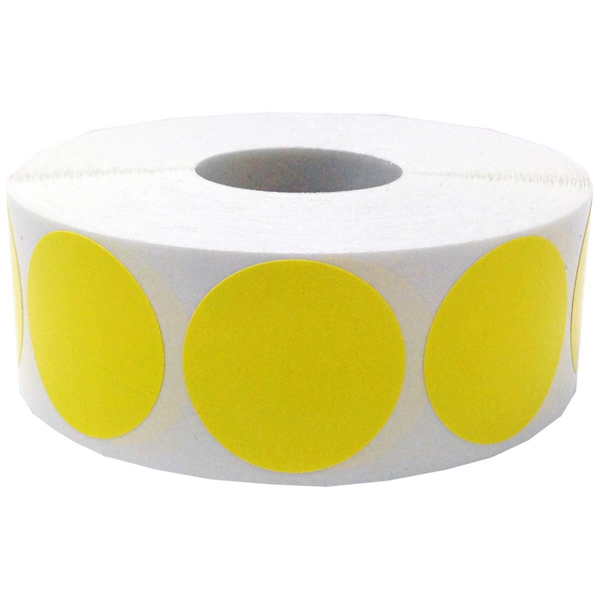 Hot Yellow Labels 1" Round