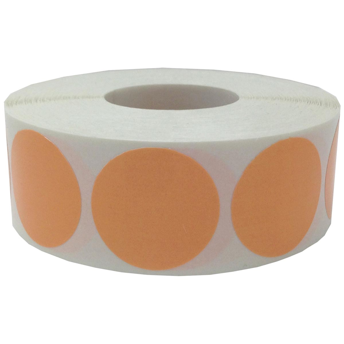 Peach Colored Labels 1" Round