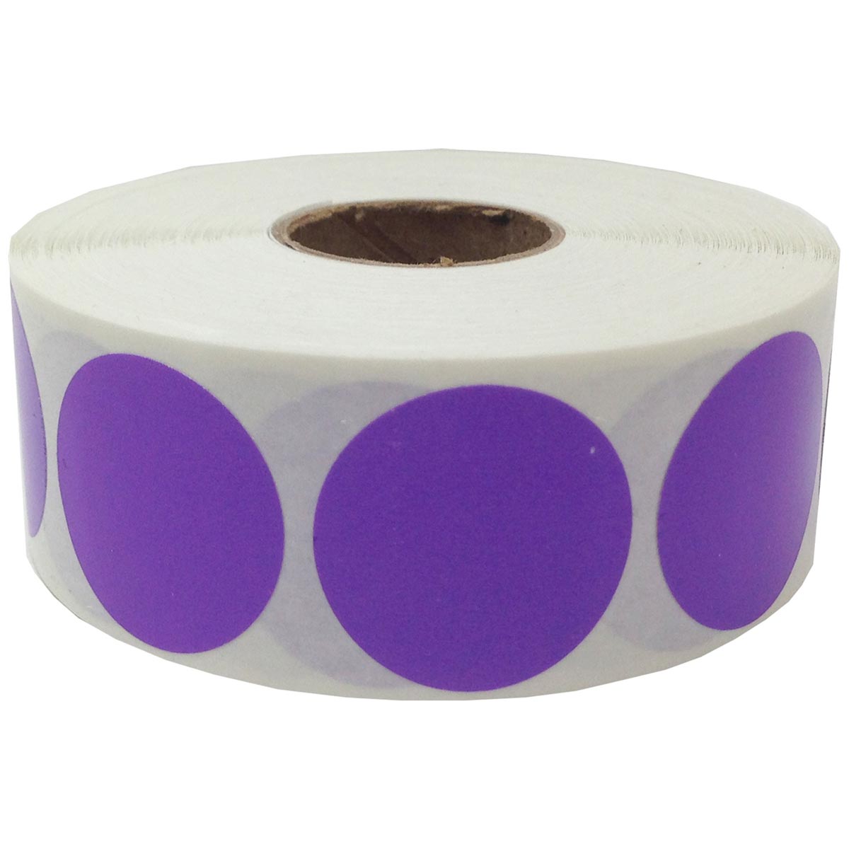 Purple Colored Labels 1" Round