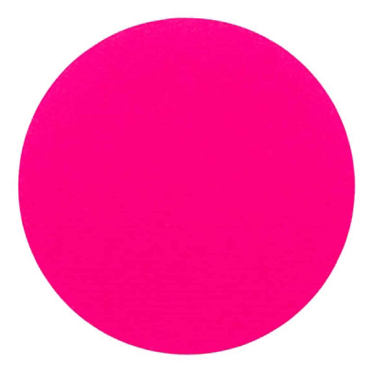 Fluorescent Pink Labels 1" Round