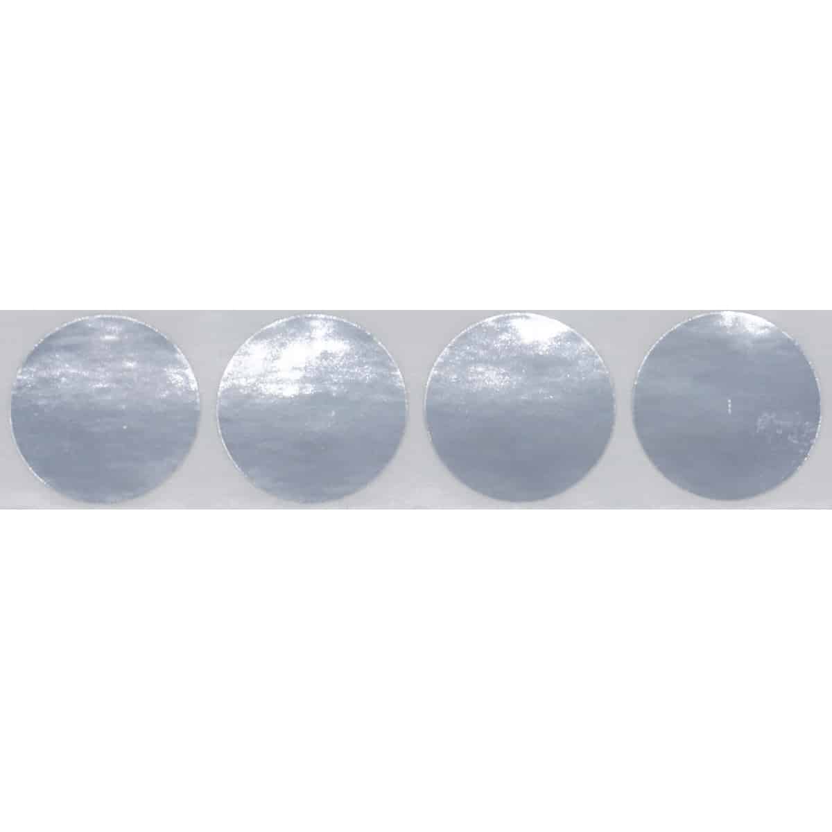 Metallic Silver Colored Labels 1" Round