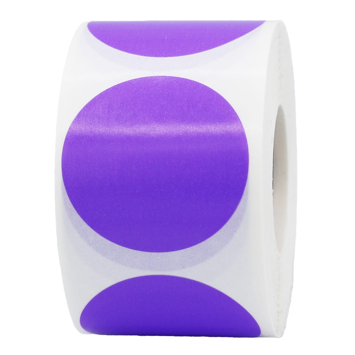 Purple Colored Labels 1.5" Round