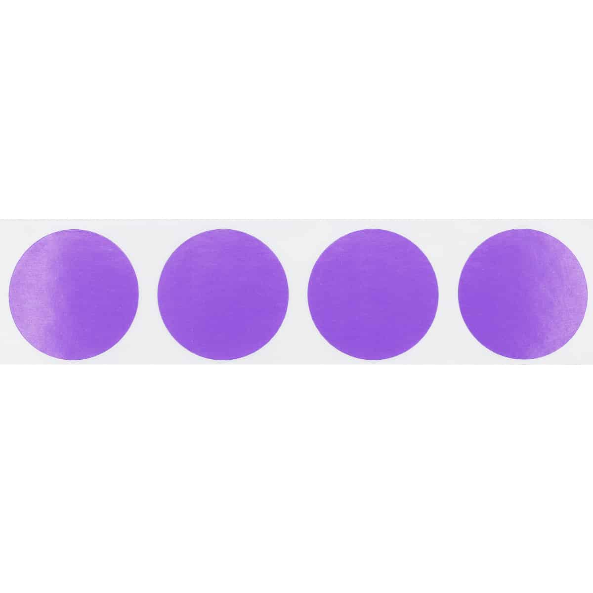 Purple Colored Labels 1.5" Round