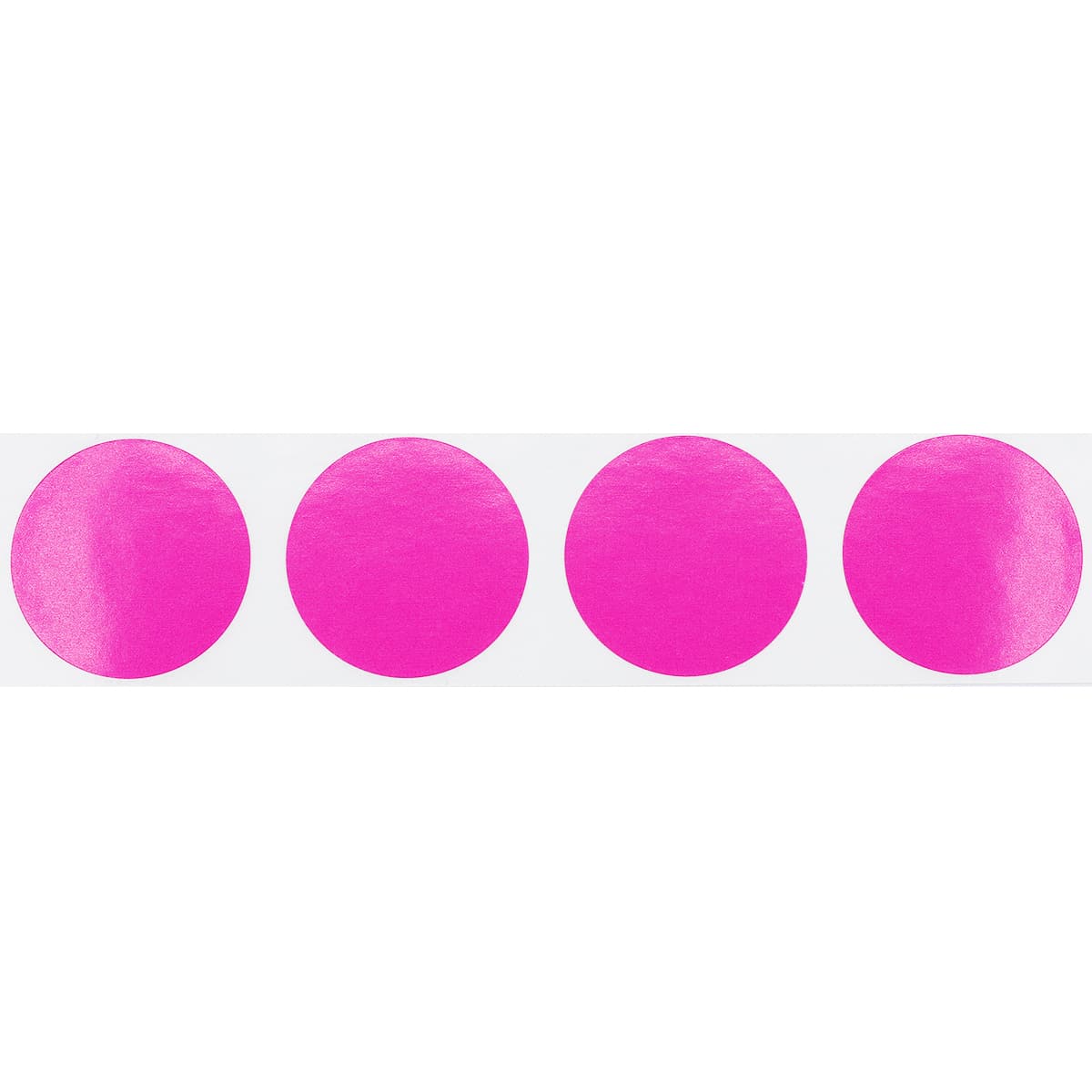 Hot Pink Colored Labels 1.5" Round