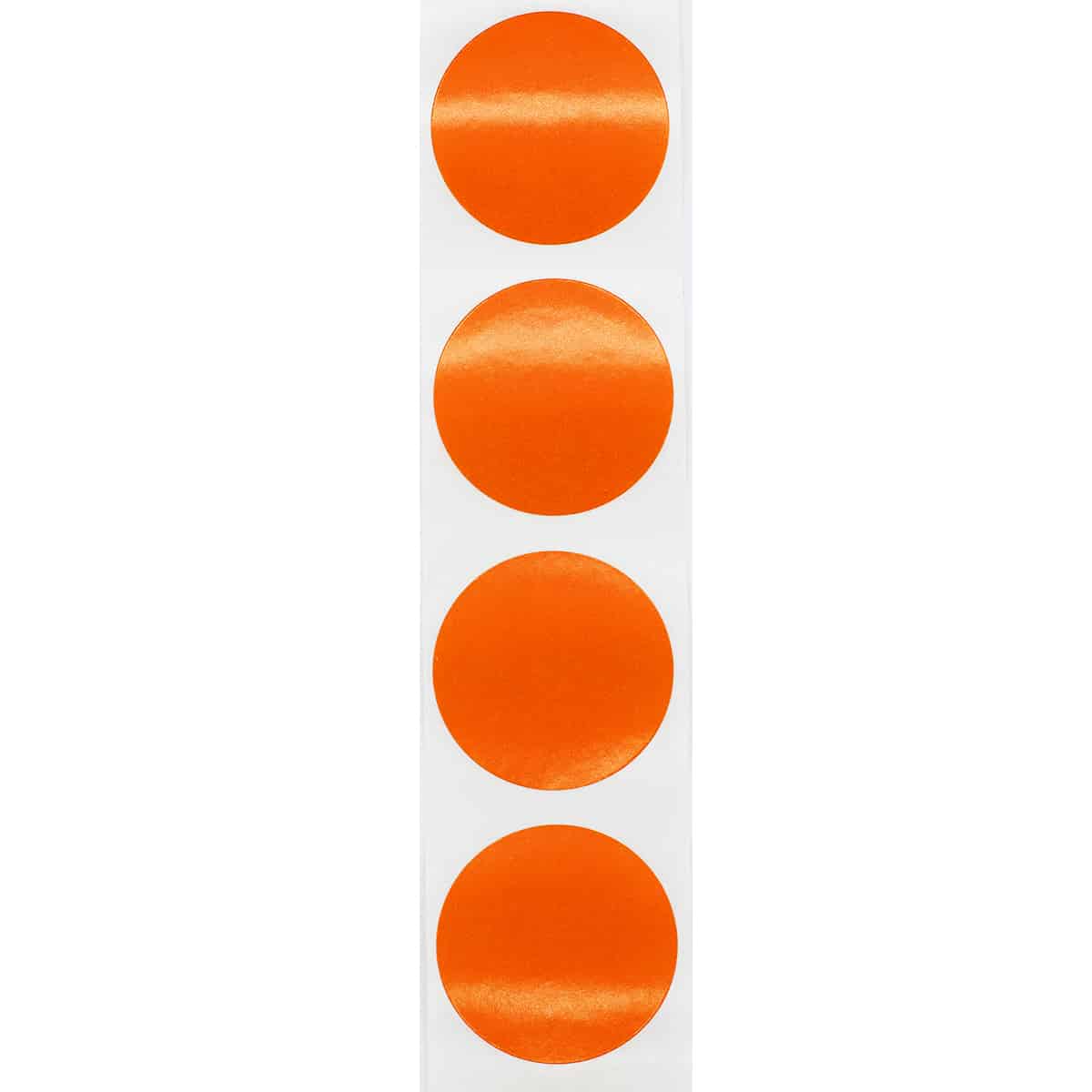 Orange Colored Labels 1.5" Round