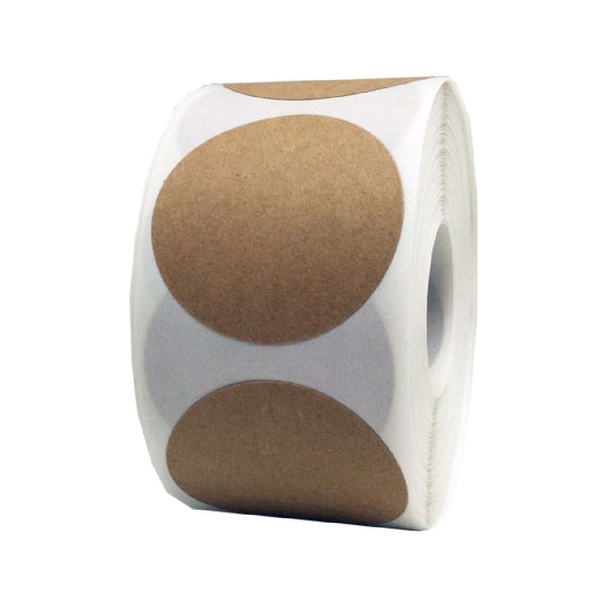 Natural Kraft Colored Labels 1.5" Round