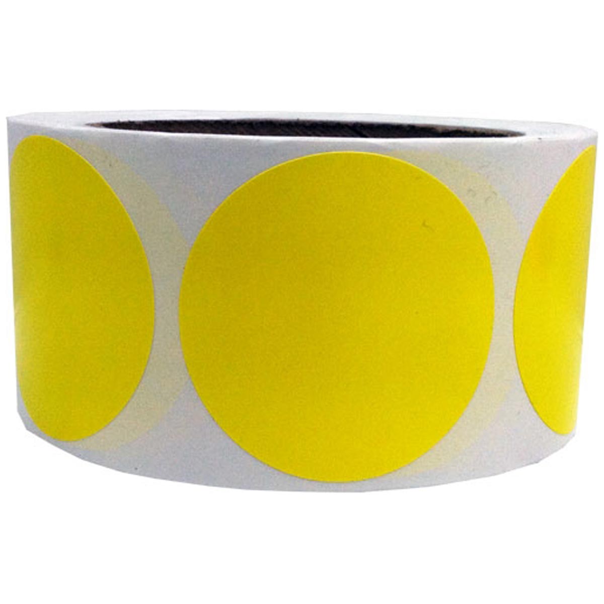 Hot Yellow Color Coding Labels 2" Round