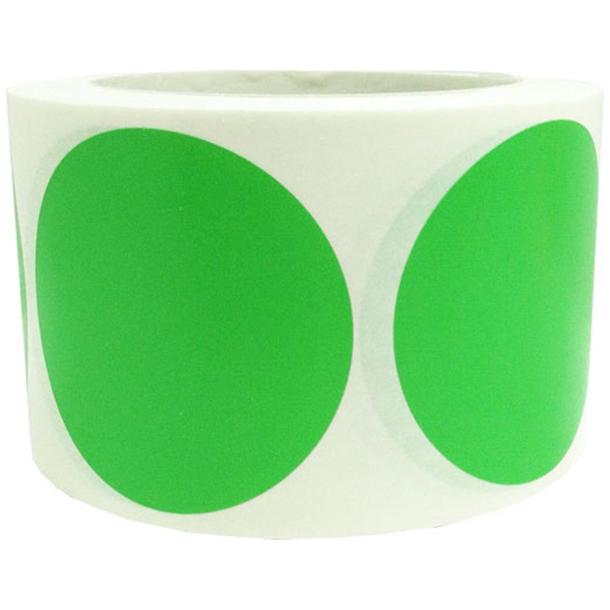 Light Green Colored Labels 3" Round