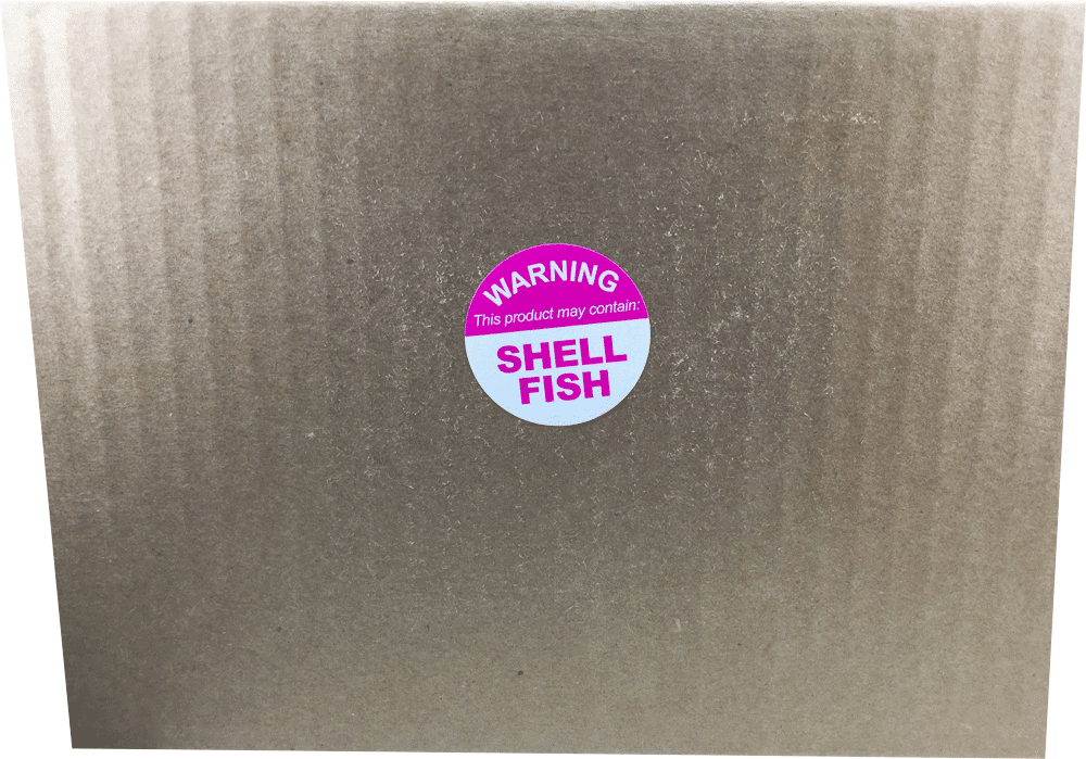 May Contain Shell Fish Diet Warning Labels