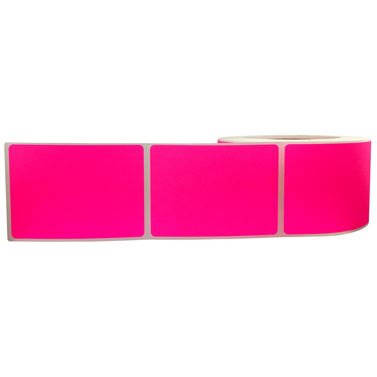 Item 2204 - Blank Rectangle Labels, 1⅝ x ⅜, High Visibility Pink