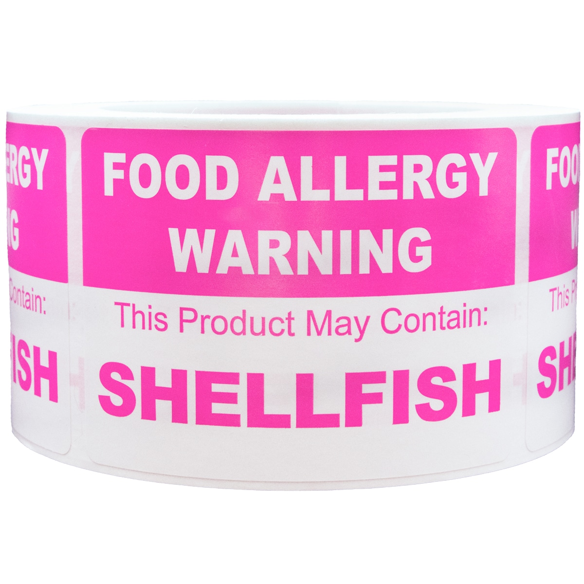 May Contain Shell Fish Food Allergy Warning Labels | 2.5" x 3.5" Rectangle