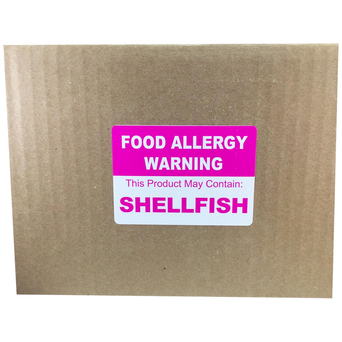 May Contain Shell Fish Food Allergy Warning Labels | 2.5" x 3.5" Rectangle