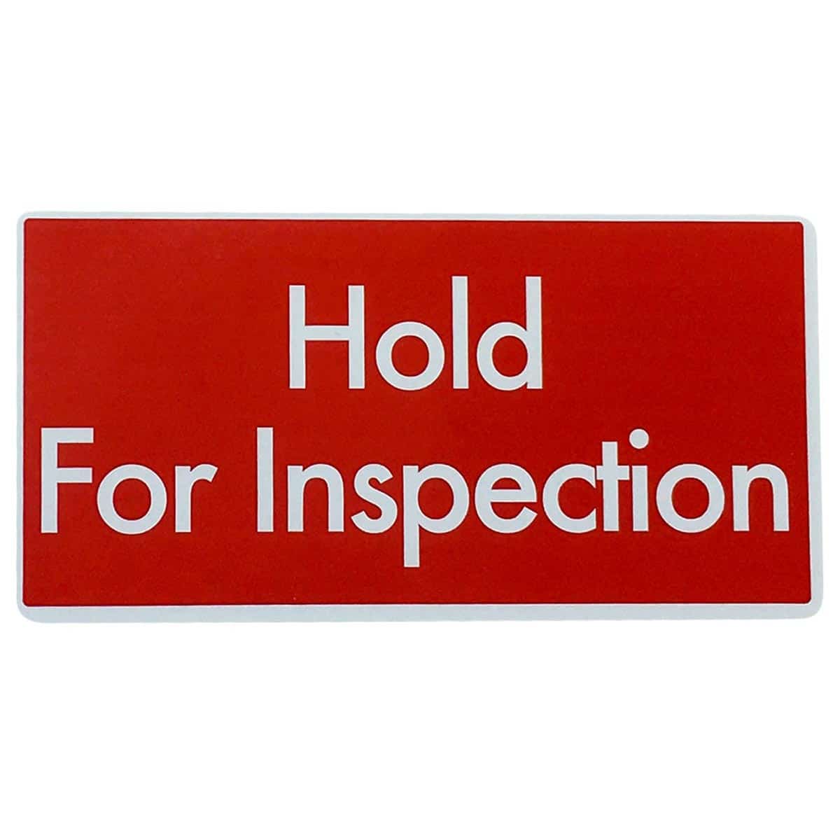 2 x 4" Hold For Inspection Warehouse Labels