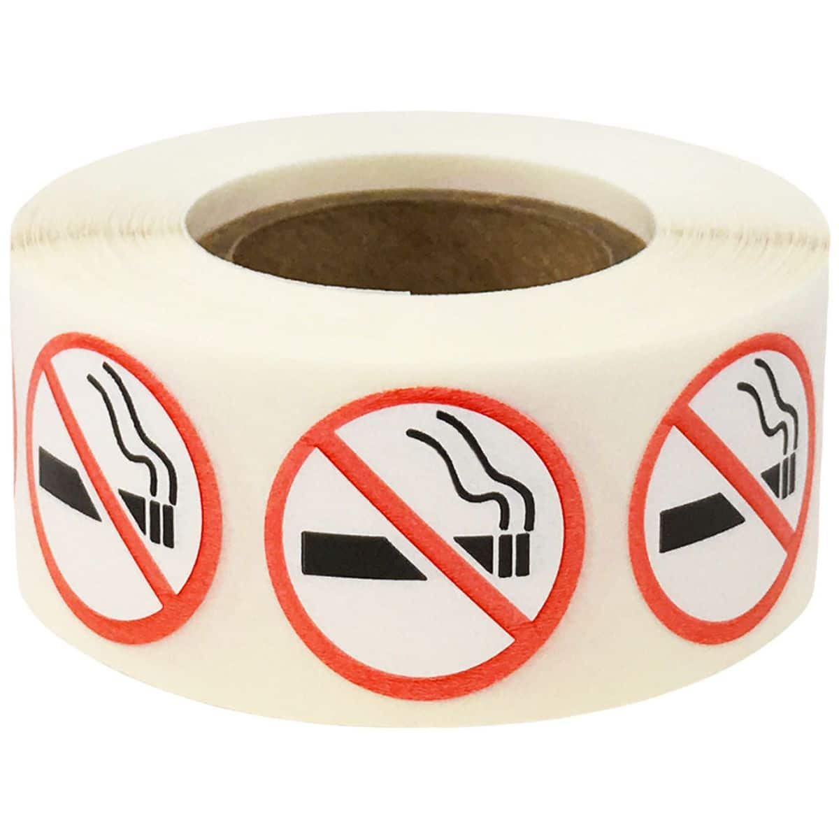 No Smoking Stickers 3/4" Round