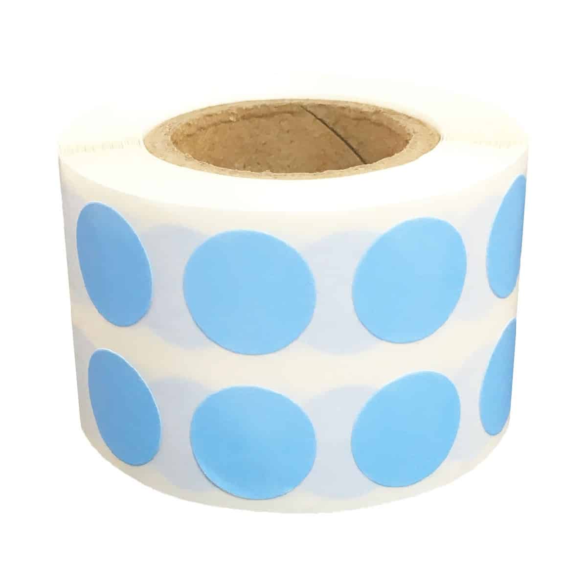 Small Baby Blue Dot Stickers 1/2" Round