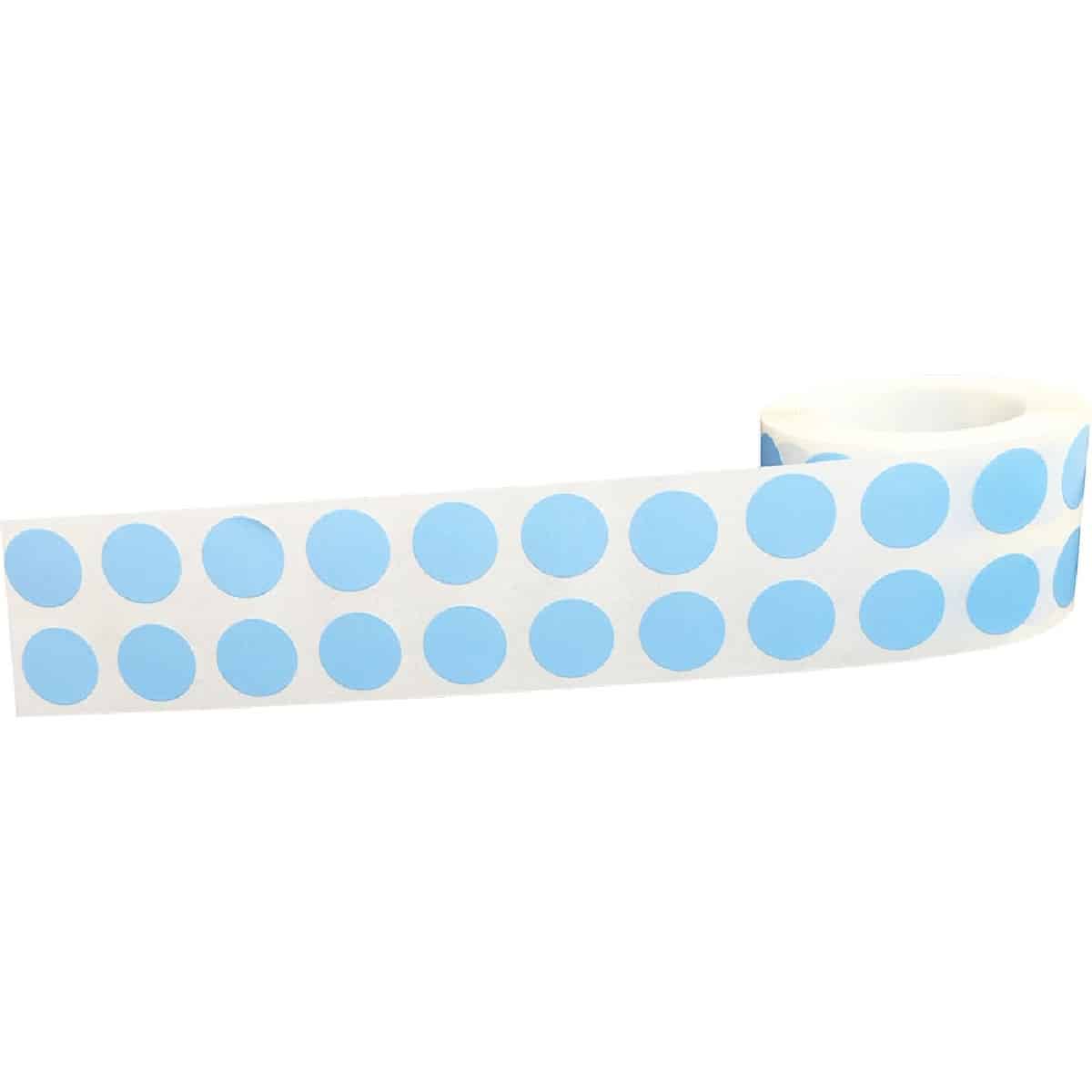 Small Baby Blue Dot Stickers 1/2" Round