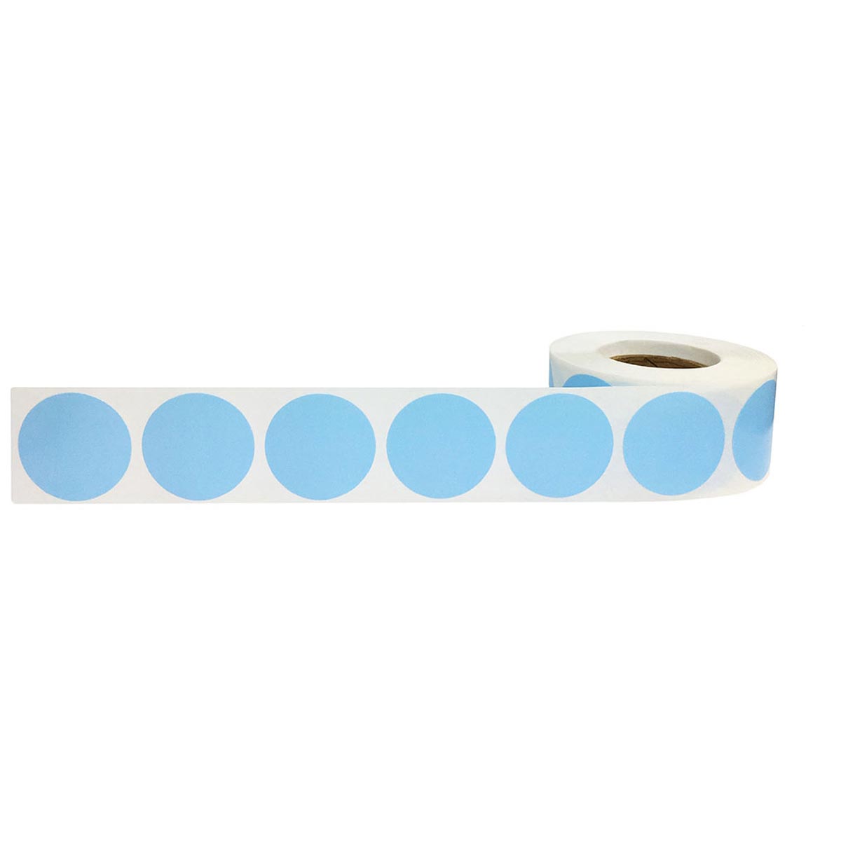 Baby Blue Colored Labels 1" Round