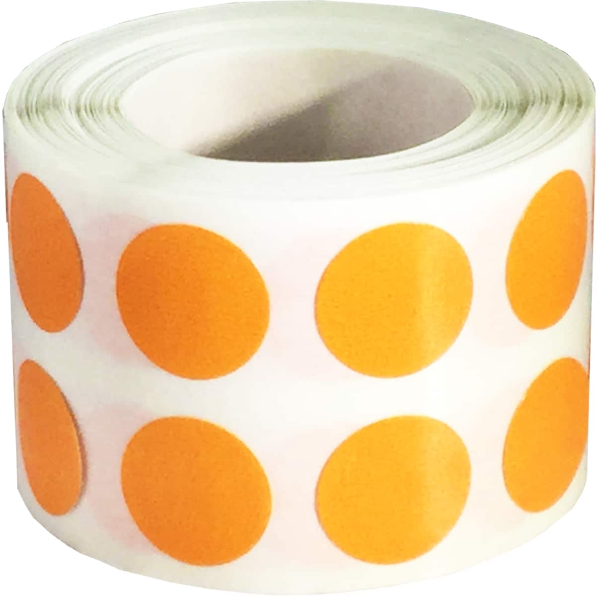 Small Round Orange Removable Stickers 1/2" Round