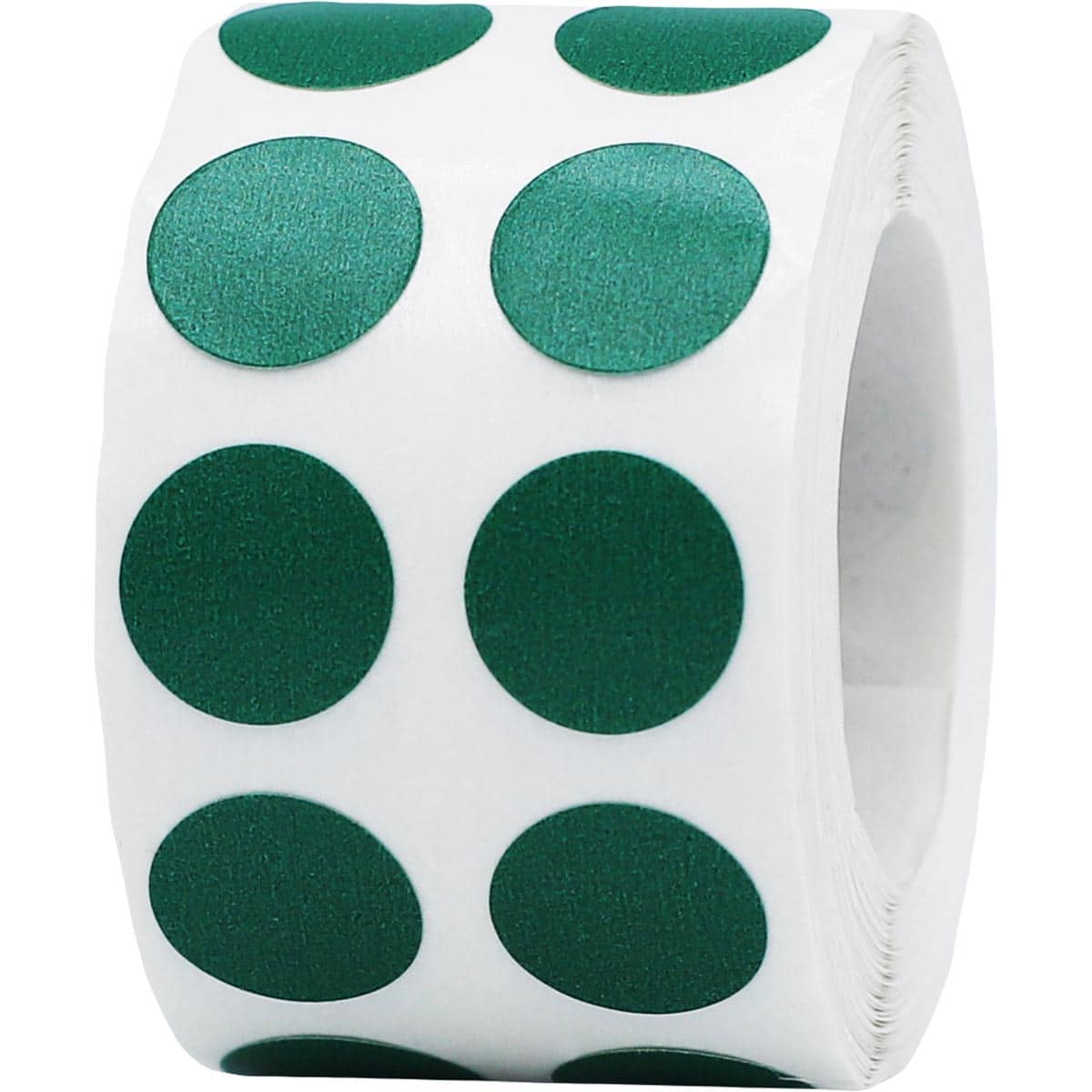 Small Round Green Removable Stickers 1/2" Round