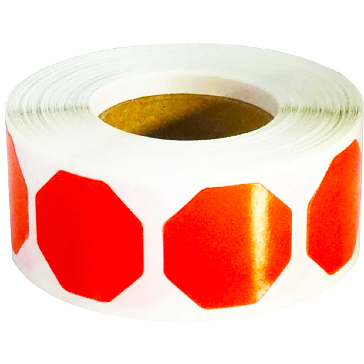 Octagon Red Removable Stickers 0.75"