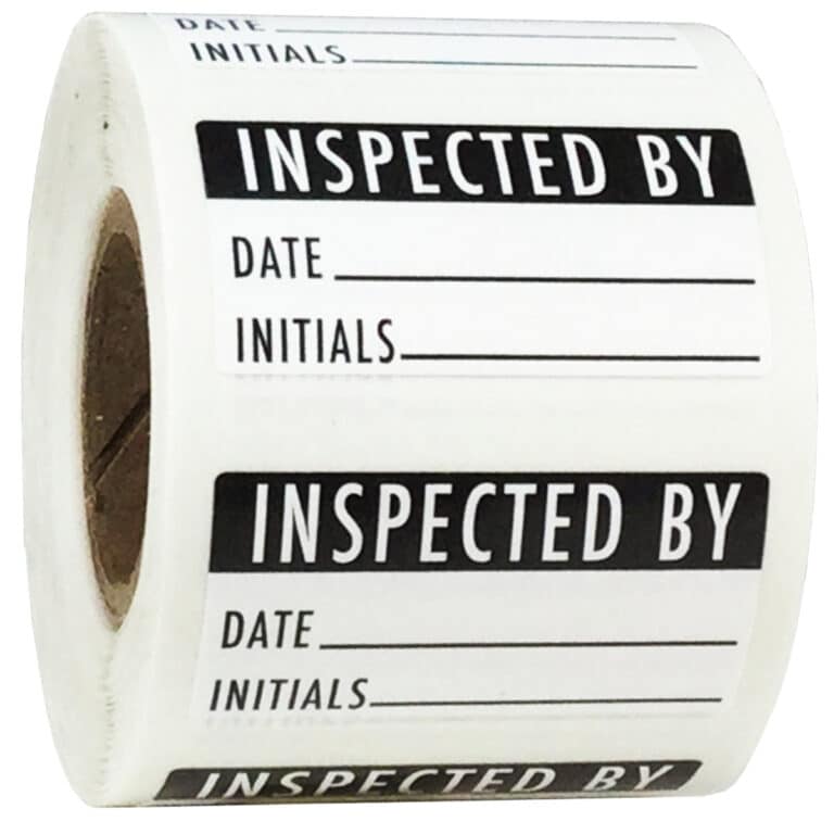 Small Inspected By Inventory Labels | .75