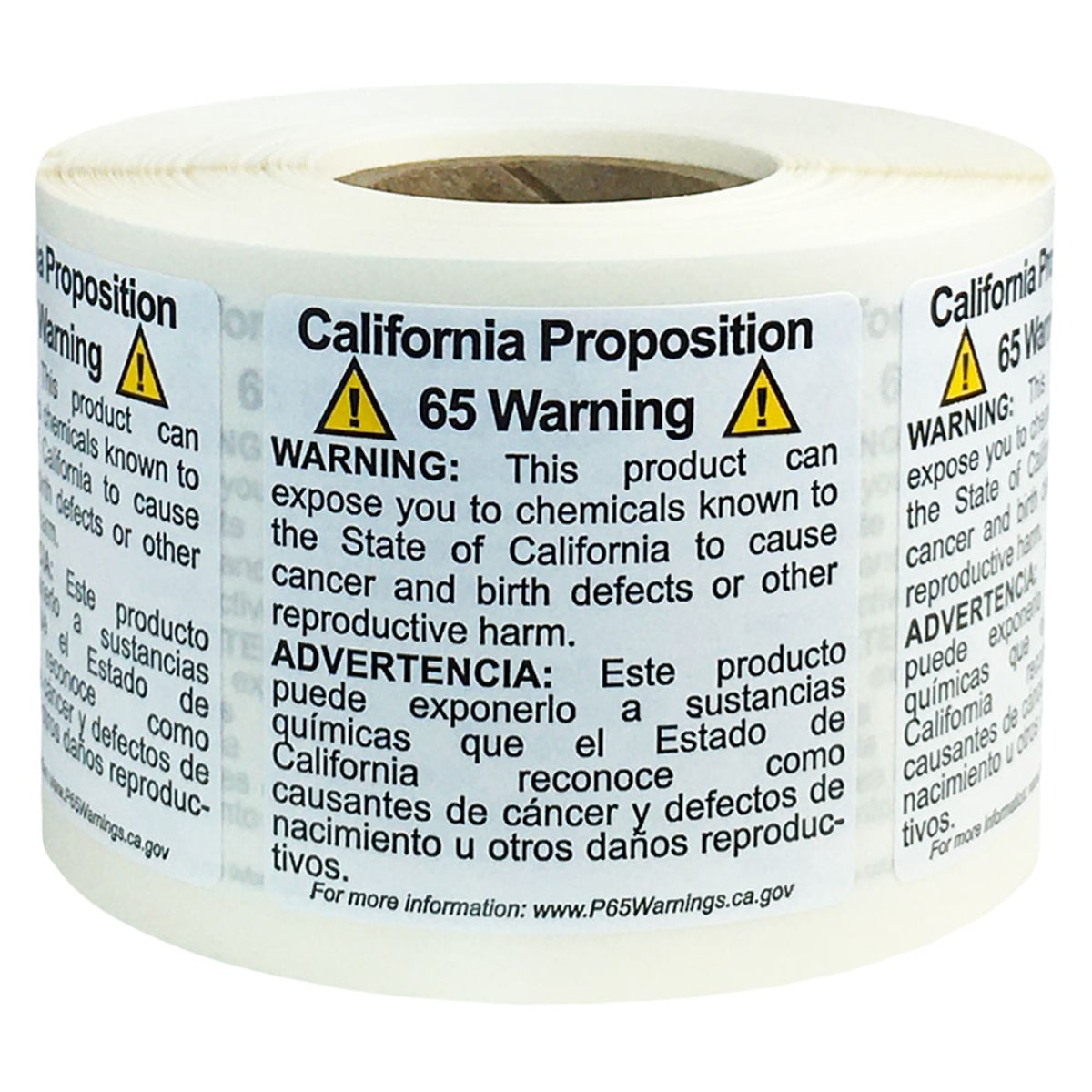 Generic California Prop 65 Labels in English and Spanish