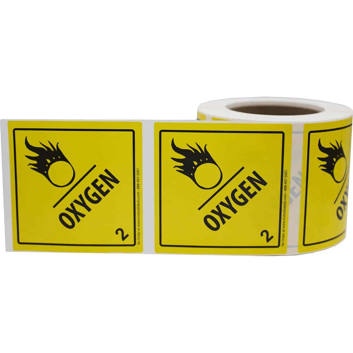 Oxygen Hazard D.O.T Class 2 Warning Labels