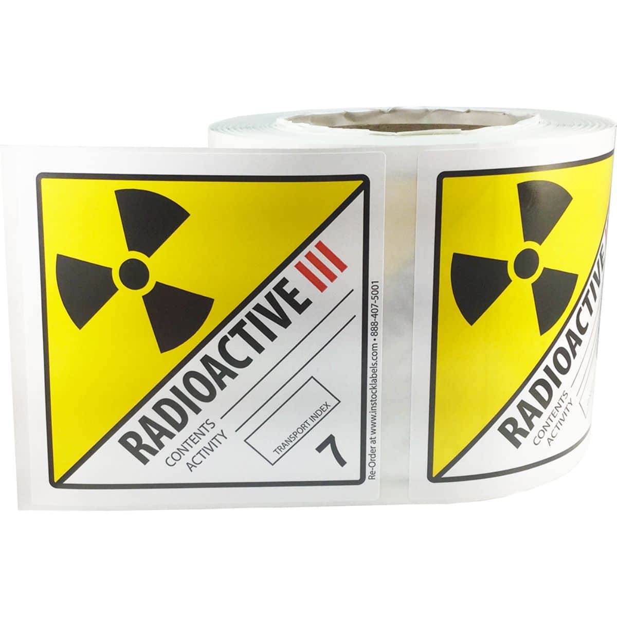 DOT Radioactive lll Hazard Labels Class 7