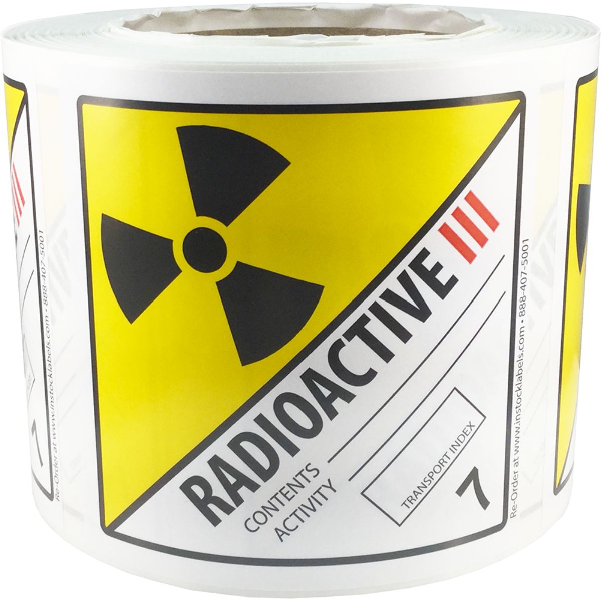 DOT Radioactive lll Hazard Labels Class 7