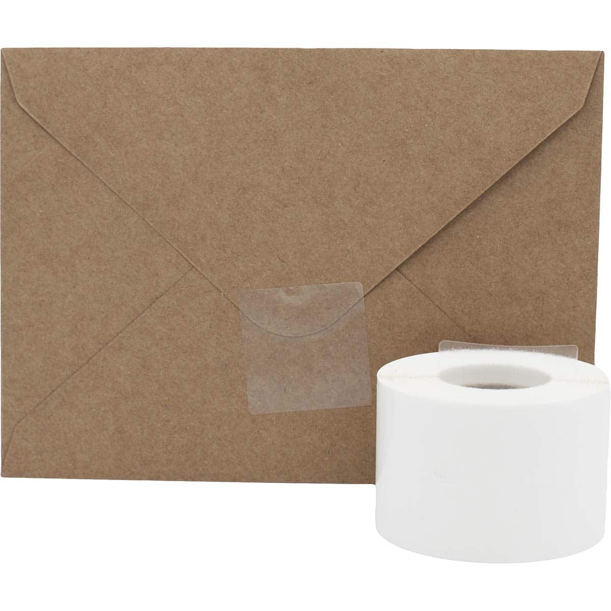 Ultra Clear Envelope Package Seals 1.5" Square